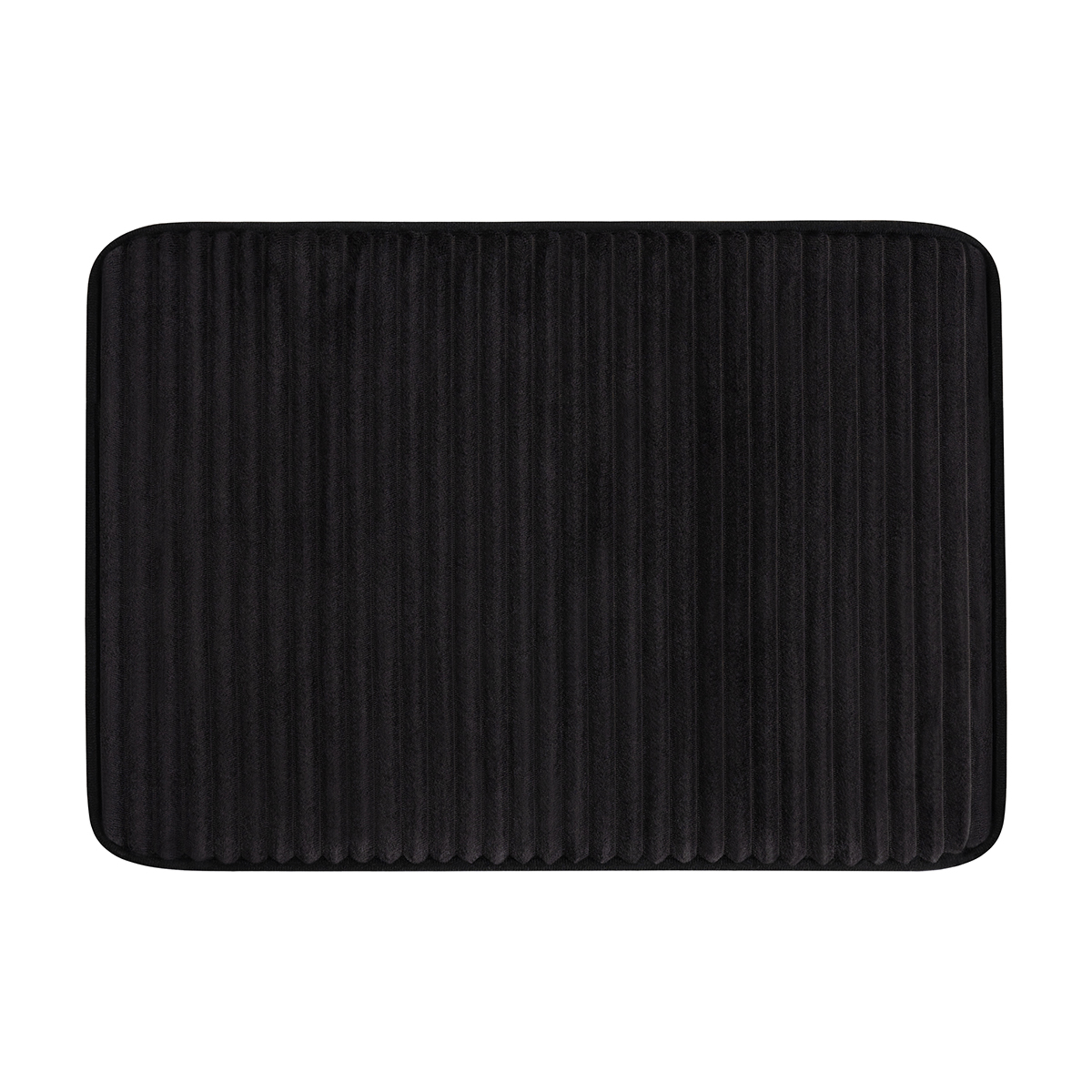 Mainstays Performance Foam Bath Rug, Black, 17" x 24"