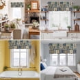 thumbnail image 5 of Summer Nautical Valance Curtain for Windows Blue Starfish Shells Anchor Boat Patchwork Linen Rod Pocket Curtain Valances Short Window Treatments for Kitchen Bathroom Laundry Basement 42 x 18 Inch, 5 of 9