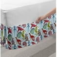 thumbnail image 2 of Under the Sea Bed Skirt, Digitally Generated Scene of Hand Drawn Deepwater Living Organisms, Elastic Bedskirt Dust Ruffle Wrap Around for Bedding Decor, 4 Sizes, Baby Blue Multicolor, by Ambesonne, 2 of 2