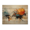 thumbnail image 3 of Designart "Blue Orange Bold Energy III" Abstract Collages Print on Natural Pine Wood, 3 of 5