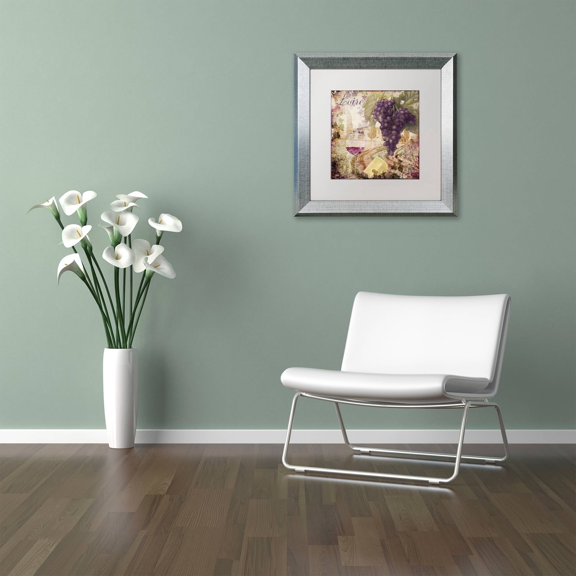 Trademark Fine Art "Wine Country II" Canvas Art by Color Bakery White Matte, Silver Frame