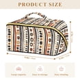 thumbnail image 4 of FORMRS Makeup Bag Travel Cosmetic Organizer for Women Fold Flat Zipper Pouch with Handle, Black Abstract Dots, 4 of 8