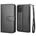 thumbnail image 6 of Samsung Galaxy A03S Phone Case, Leather Wallet Case for Galaxy A03S, Ebizware Credit Card Holder Folio Flip [Detachable] Kickstand Magnetic Cover & Lanyard for Women Men [Black], 6 of 8