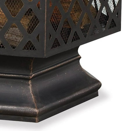 Mr. Bar-B-Q - FIREBOWL WITH LATTICE DESIGN - Black