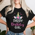 thumbnail image 2 of Daddy Of The Birthday Girl Matching Family Unicorn Party T-Shirt – Birthday Celebration Tee, Family Matching Outfit, Unicorn Party Graphic, Women’s Festive Apparel, 2 of 3