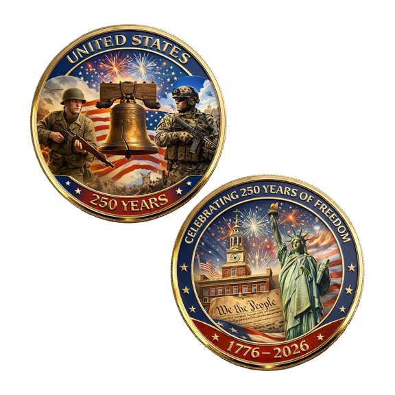 America's 250th Anniversary 1776-2026 Patriotic Ornament, Bald Eagle Commemorative Collectibles, Keepsake Gift for Patriotic Enthusiasts & History Collectors