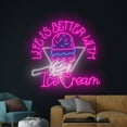thumbnail image 4 of Handmadetneonsign Life Is Better With Ice Cream Neon Sign, Ice Cream Cone Light, Ice Cream Cone, 4 of 5