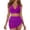 Purple-A, variant on Womens High Waisted Bikini Sets Slim Fit Swim Skirt Swimsuits Mesh Sarong Wraps Two Piece Bathing Suits