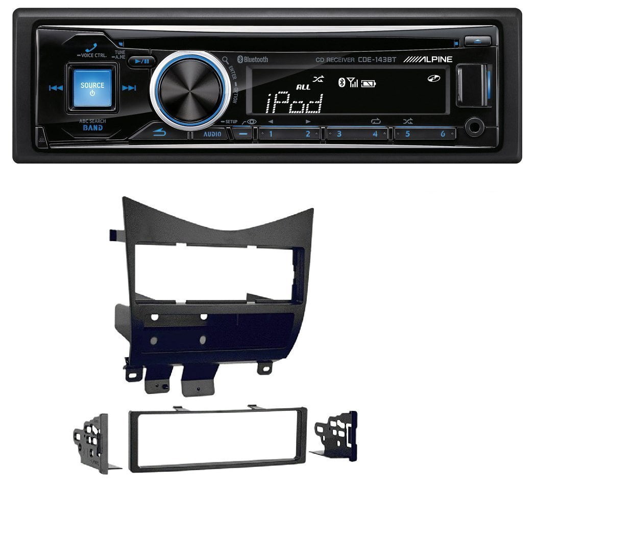 Alpine CDE143BT Advanced Bluetooth CD Receiver W/ Honda Accord Radio