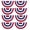 8pcs Pleated Fan Flag, variant on American Pleated Fan Flag, 3 x 1.5 Ft USA Patriotic Half Fan Bunting, Indoor Outdoor 4th of July Memorial Day 250th Anniversary Decorations (12 Pcs)