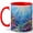 Red, variant on Coral Reef Ocean 11oz Ceramic Mug, Tropical Fish Coffee Cup