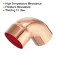 thumbnail image 4 of Uxcell 90 Degrees Elbow Copper Pipe Fitting Short Turn Welding Connection 1 Inch ID, Pack of 10, 4 of 6