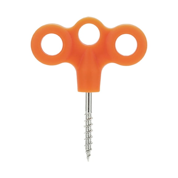 Clous de Sol Extérieurs pour le Camping et la Randonnée – Piquets de Tente Phosphorescents avec Corde Coupe-Vent, Boucle de Fixation et Clous de Sol Filetés en Acier Inoxydable à Trois Trous 5 Pcs