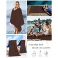thumbnail image 5 of Solid Brown Beach Towels Oversized Super Absorbent, Vintage Minimalism Abstract Denim Pattern Lightweight Bath Towel Quick Dry Sets For Bathroom/Pool/Rv Camping/Beach Play/Gym Room/Picnic 31"x62", 5 of 8