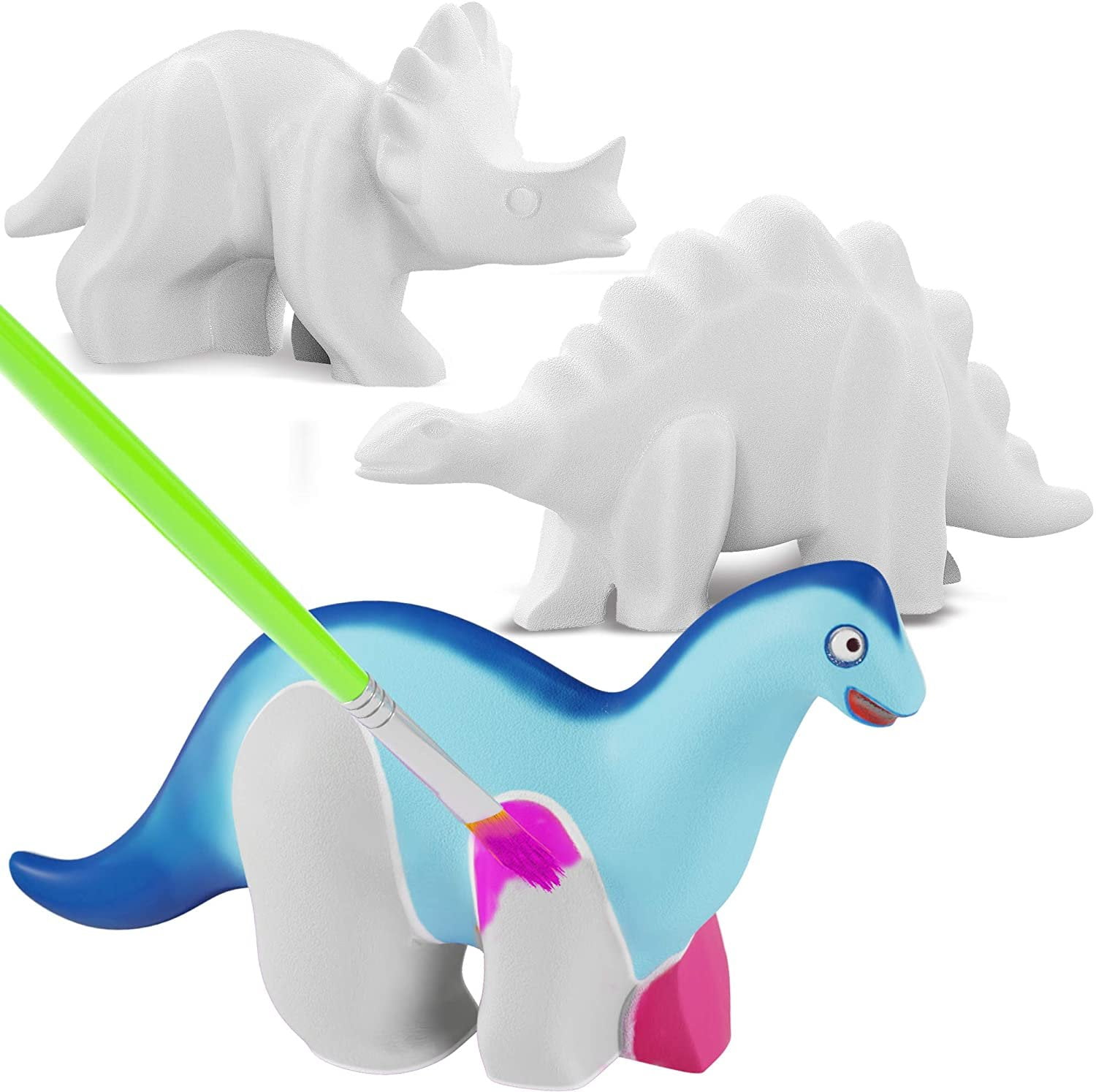 Buy Paint 3 Large Dino Squishies Paint a Squishy Kit Make Your Own