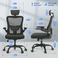 thumbnail image 3 of FLEXISPOT Ergonomic Office Chair, Mesh Computer Desk Chair with 3D Flip-up Armrests, High Back, Adjustable Headrest and Lumbar Support, Black, 3 of 7
