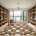 thumbnail image 2 of ODIKA 4'x6' Machine Washable Non-Slip Area Rug, Geometric Gold High Traffic Rug, Gold, 977322, 2 of 7