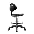thumbnail image 2 of CHAIR MASTER-Black Polyurethane Medium Drafting Stool-Seat Height 18"-26" with Footring and Self Braking Casters, 2 of 9