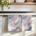 thumbnail image 7 of Orange Grey Marble Kitchen Towels Set of 1, Modern Abstract Ombre Geometric Textured Absorbent Dish Towels for Kitchen, Microfiber Hand Towel, Quick Drying Tea Towel for Cleaning Dishcloths, 7 of 7