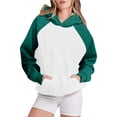 thumbnail image 1 of Timegard Sweatshirts for Women Long Sleeve Hoodies Pullover Fall Color Block Loose Tops with Pockets, 1 of 4