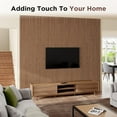 thumbnail image 3 of Easy4Home 6Pcs Wood Soundproof Wall Panels 94" x 7.9" Wood Slat Acoustic Panels,Classic Brown, 3 of 7