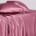 thumbnail image 4 of Cloud Fino 100% Pure Silk Satin Sheet Set 6pcs, Silk Fitted Sheet,Silk Flat Sheet&Silk Pillowcases Set !(Twin XL Dusty Pink), 4 of 5