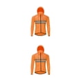 thumbnail image 3 of Eigraketly Chaqueta de ciclismo Abrigo de bicicleta Con capucha Correr Rompevientos Ropa a prueba de viento Moto Manga larga Hombre Equitación Naranja L/millones de euros 2piezas, 3 of 6
