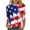 01 Multicolor, variant on 4th of July Women's 3/4 Sleeve Tops Independence Day Star Striped Print Shirts Summer Crewneck Pullover Tunic Blouses 01 Multicolor M