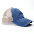 thumbnail image 4 of 2PCS Gorra trasera de malla ajustable Gorra de béisbol de malla curvada Gorra de camionero lavada retro Sombrero de sol transpirable, 4 of 5