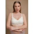 thumbnail image 4 of Cottonique Deborah Support Racerback Bra Size: 42D | Color: Natural, 4 of 5