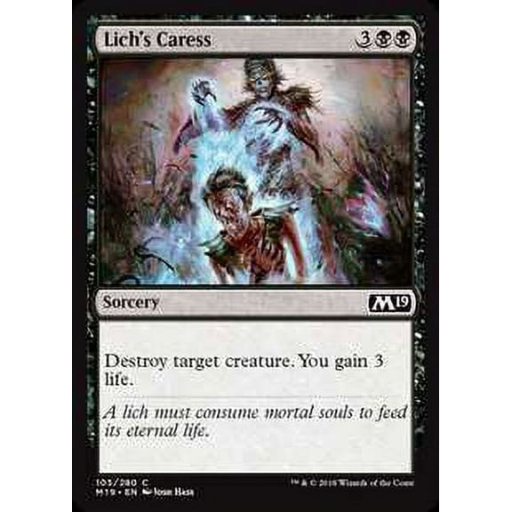 MtG Core Set 2019 Lich's Caress #105