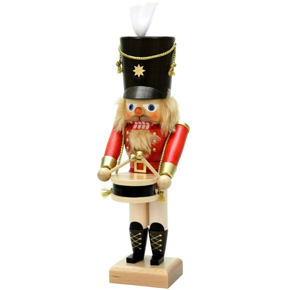 Christian Ulbricht Nutcracker - Red Drummer - 11.5"H x 4"W x 4.25"D