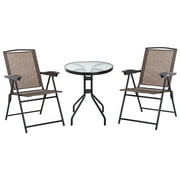 Outsunny Folding Adjustable Outdoor Furniture Patio Furniture Set Dining Bar Table Chairs