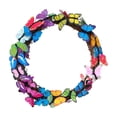 thumbnail image 2 of Butterfly Flower Wreath 15.7 Inch Artificial Spring Easter Door Wall Decoration for Hotel Restaurant Shop Window Home Decor Reusable 1 Piece, 2 of 6
