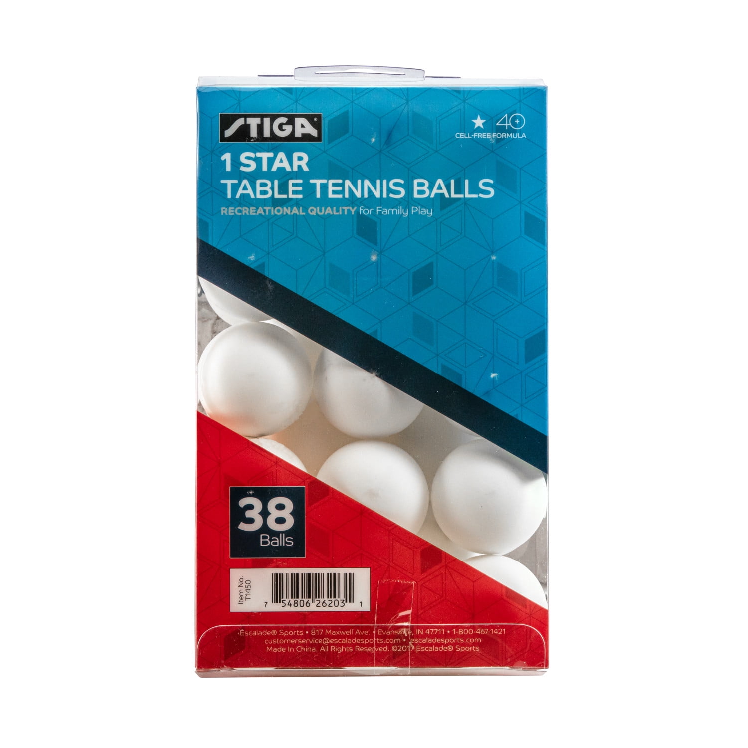 STIGA 1-Star White Table Tennis Balls (38-Pack)