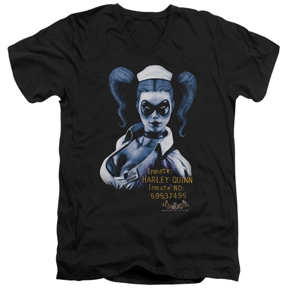 Batman Aa - Arkham Harley Quinn - Slim Fit V Neck Shirt - XX-Large