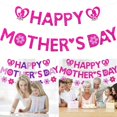 thumbnail image 4 of Lubelski 1 Set Party Banner Delicate Reusable Paper Art Happy Mothers Day Hanging Flag Banner with Ribbon Scene Layout Prop, 4 of 8