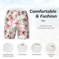 thumbnail image 5 of Lsque Mens Swim Trunks Lilies Flowers Pattern - Bathing Suit Compression Liner - Beach Swim Shorts Swimwear - (S-3XL) - Stretch Quick Dry -X-Large, 5 of 9