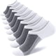 thumbnail image 1 of Xiao Hua Calcetines invisibles para hombre (8 pares), de algodón, de corte bajo, antideslizantes, cortos, tallas 7-10, en blanco y negro., 1 of 4
