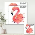 thumbnail image 4 of Abstract Portrait of Pink Flamingo I 16 in x 16 in Painting Canvas Art Print, by Designart, 4 of 4