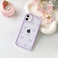 thumbnail image 2 of UTAH-Compatible with iPhone 12 Mini Case Cute Clear Purple Durable Ribbon Bowknot Pattern for Girls Women Soft TPU Transparent Full Camera Lens Shockproof Protective Phone Cover - Purple, 2 of 4
