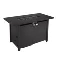 thumbnail image 3 of CoSoTower 25" H X 42" W Steel Outdoor Fire Pit Table with Lid, 3 of 6