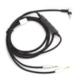 thumbnail image 3 of Cable conductividad eléctrica oxígeno-cobre negro cable de auriculares con control de cable para HD202 HD497 HD447 HD212 Pro EH250 EH350, 3 of 8