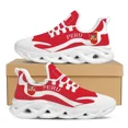 thumbnail image 1 of Zapatillas deportivas con estampado de bandera de Perú para hombre, informales, a la moda, blancas y rojas., 1 of 6