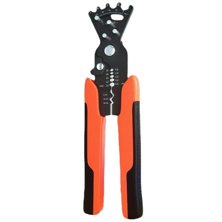 

Wire Stripper Cutter | 5-in-1 Cable Crimping Tool | Multipurpose Electricians Pliers Hand Tool with Comfortable Grip for Stripping Cutting Crimping Wires