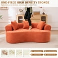 thumbnail image 5 of Timbernest 79" Modular Sofa Deep Seat, Curved Sofa Living Room, Modern Cloud Couch, No Assembly, Orange, 5 of 10