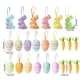 thumbnail image 3 of Apmemiss 24Pcs Easter Egg Ornaments and Carrot Hanging Ornaments Colorful Foam Easter Hanging Rabbit Ornaments Premium Foam Glitter Artificial Carrots Easter Tree Decorations Home Party DIY Crafts, 3 of 6