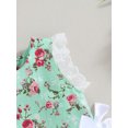thumbnail image 5 of LMLYSoH Newborn Baby Girls Lace Flower Romper Round Neck Button Closure Jumpsuit Summer Clothes, 5 of 8