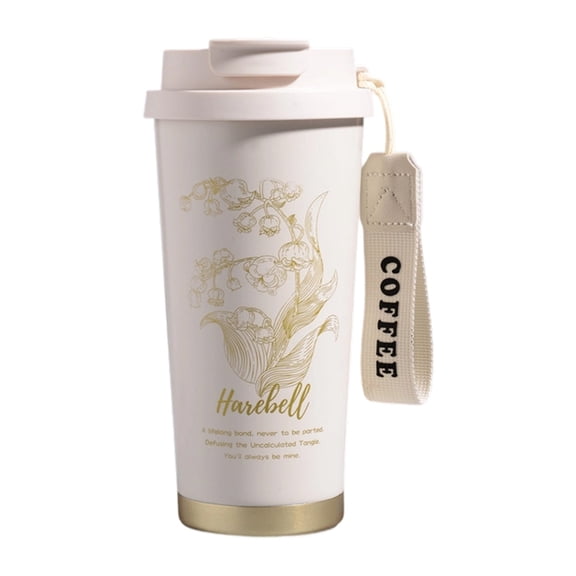 Yhmxh Insulated Coffee Mug with Ceramic Coating, 18 oz Food Grade Stainless Steel Lined Travel Coffee Mug with Leakproof Lid, Double Wall Stainless Steel Hot & Cold Drinking Cup for Office Camping