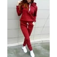 thumbnail image 3 of Dewadbow Women Hoodies Sports Tops Pants Tracksuit Sweat Suit Jogging Set, 3 of 3